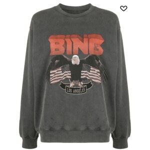 COPY - Anine bing logo patch sweatshirt size small